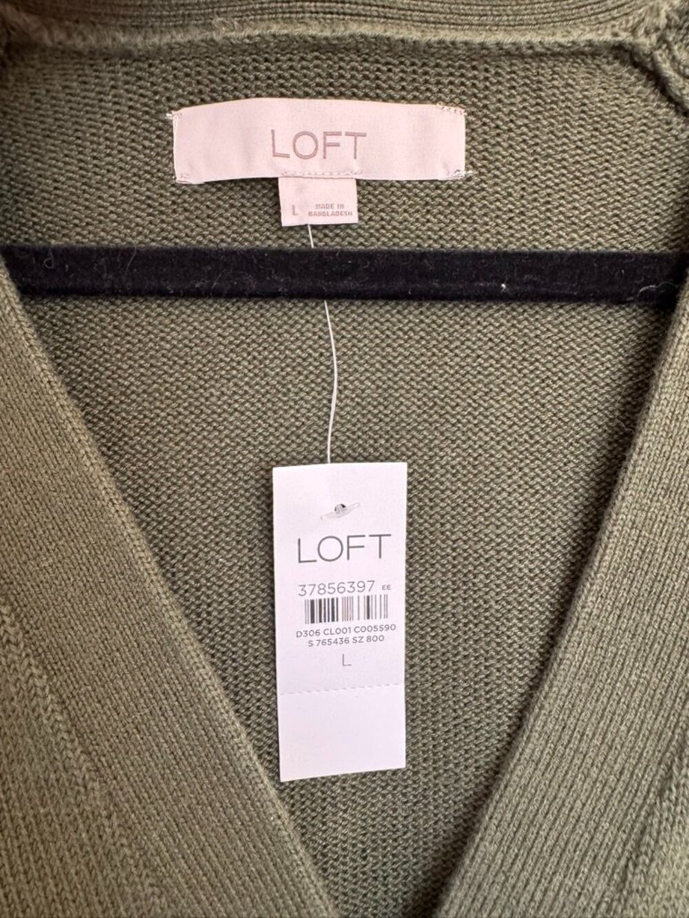 Loft Cardigan Sweater - Olive / Green - Large - Picture 2 of 3
